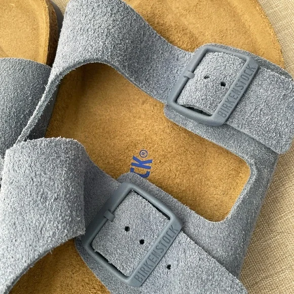 Mens Birkenstock Arizona Soft Footbed Suede Leather Sandal Size 11 - Picture 10 of 11